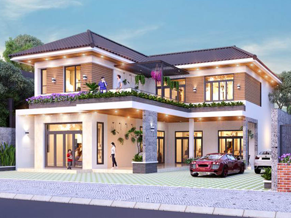 Nhà 1 trệt 1 lầu hiện đại