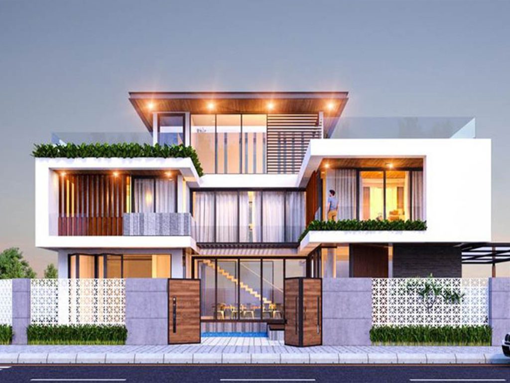 Nhà phố 2 tầng đẹp hiện đại